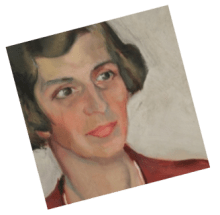 George Martens: Portret van vrouw vrouwengezicht